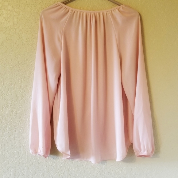 Meraki light pink long sleeve blouse - Picture 2 of 3